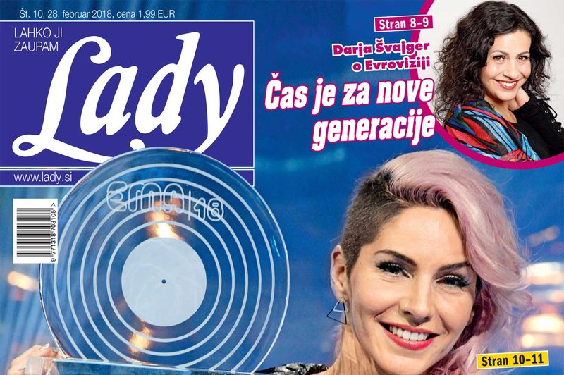 Lea Sirk razdelila Slovenijo: Tretjič na Evrovizijo. Več v novi Lady! (foto: Lady)