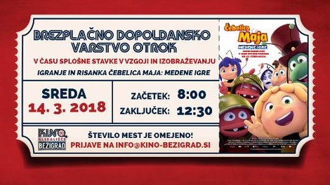 Kino Bežigrad organizira brezplačno dopoldansko varstvo otrok v času stavke!