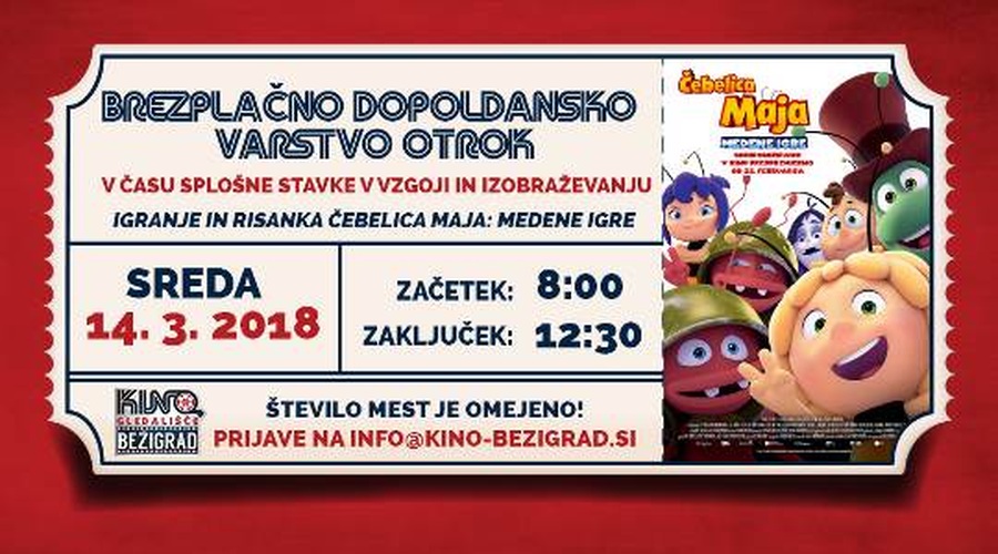 Kino Bežigrad organizira brezplačno dopoldansko varstvo otrok v času stavke! (foto: promo)
