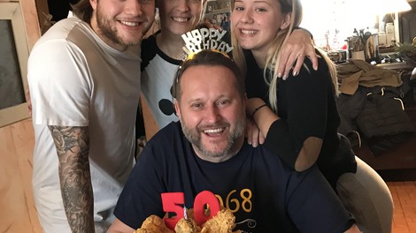 Miki Vlahovič je svoj 50. rojstni dan praznoval v najožjem krogu družine
