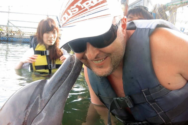 Frenk Nova v družbi delfinov! (foto: osebni arhiv )