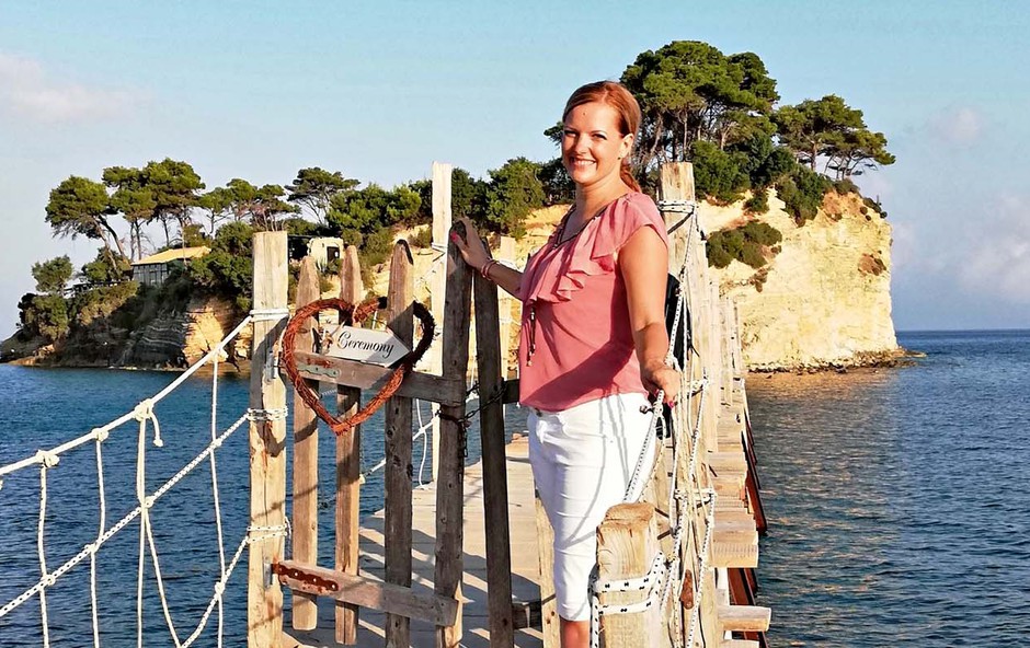 Lara Pirc je očarana nad morjem (foto: osebni arhiv )