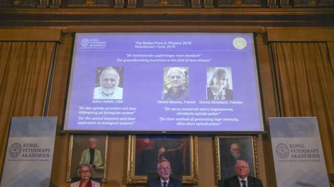 Nobelova nagrada za fiziko je namenjena odkritjem na področju laserske fizike