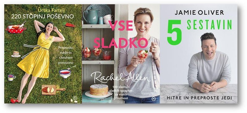3 nove kuharice, med katerimi je tudi knjiga priljubljene blogerke Urške Fartelj! (foto: emka.si)