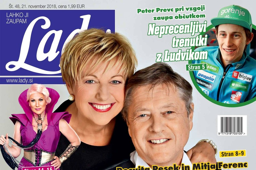Rosvita Pesek in Mitja Ferenc skupaj doma in v 'službi': "Vse je lepše, ker ga ljubim." (foto: Lady)
