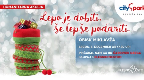 Čarobni Citypark bosta v decembru obiskala tudi Miklavž in Božiček