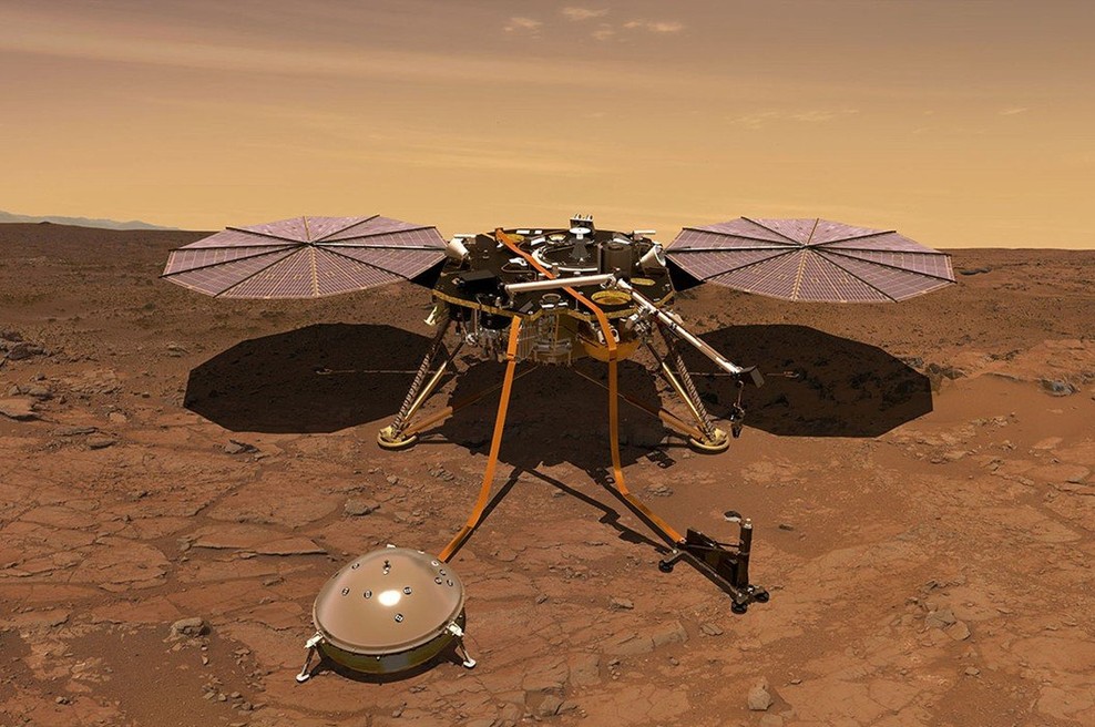 Zvočni zapis vetra z Marsa, posnet s sondo InSight (foto: profimedia)