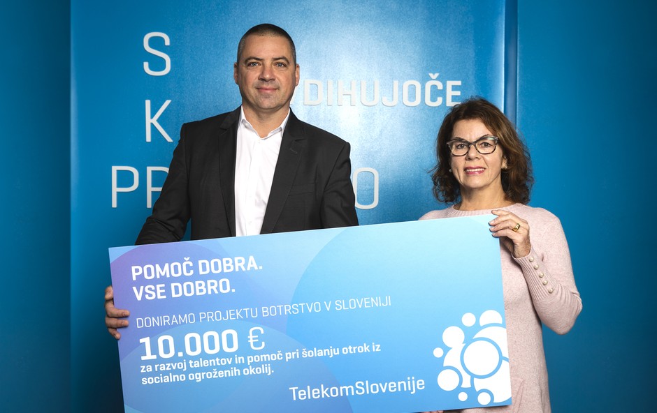 Telekom Slovenije bo 10 otrokom iz projekta Botrstvo pomagal pri uresničitvi talentov (foto: Telekom Press)