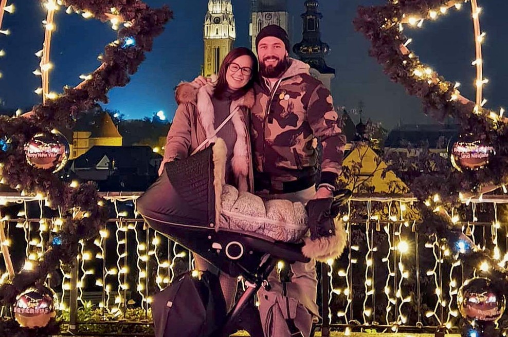 Filip Flisar z družino na obisku prazničnega Zagreba (foto: osebni arhiv)