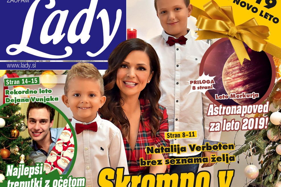 Natalija Verboten skromno v novo leto! Več v novi Lady! (foto: Lady)