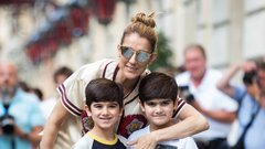 Celine Dion and her twins Eddy and Nelson Angelil leaving their hotel to Optician Meyrowitz in Paris, France on July 17, 2017., Image: 342210847, License: Rights-managed, Restrictions:, Model Release: no, Credit line: Profimedia, Abaca Press