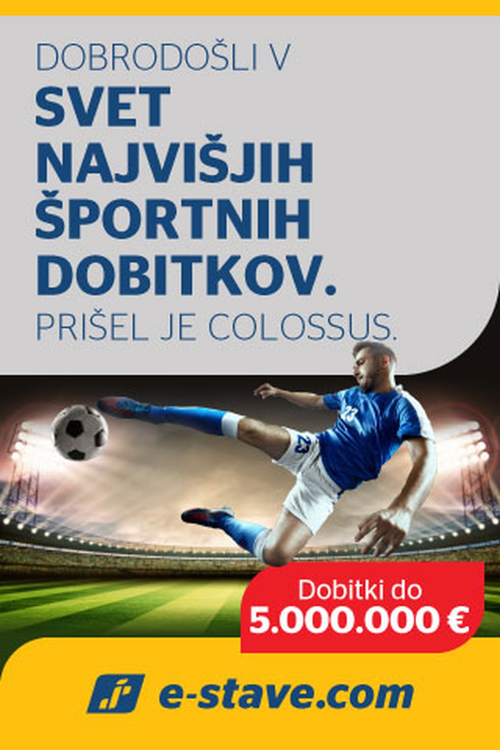 Športna loterija je prva loterija s ponudbo športnih napovedi Colossus (foto: Športna loterija Press)
