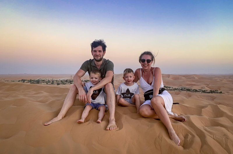 Hajdi je 
z družinico obiskala puščavo 
v Dubaju. (foto: Osebni Arhiv)