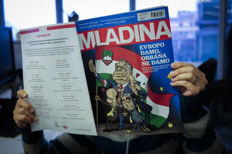 Drama mednarodnih razsežnosti zaradi zadnje naslovnice Mladine! (foto: Tamino Petelinšek/STA)