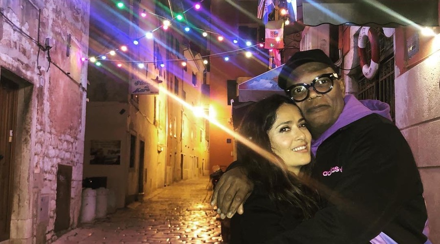 Salma Hayek in Samuel L. Jackson objeta uživala v lepotah romantičnega Rovinja (foto: Profimedia)