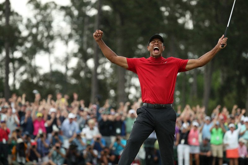 Tiger Woods z zmago navdušil vse - od Trumpa do Serene Williams (foto: Profimeda)
