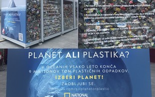 National Geographic Slovenija z instalacijo in vprašanjem: Planet ali plastika?