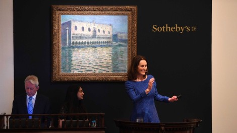 Slika iz Monetove serije senenih kopic prodana za rekordnih 111 milijonov dolarjev