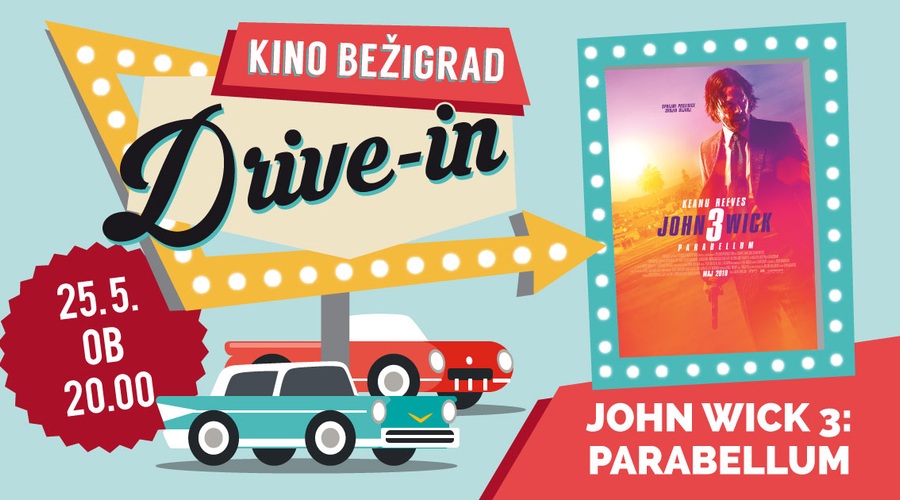 John Wick 3 na Drive-In kinu Bežigrad (foto: Drive-in Press)