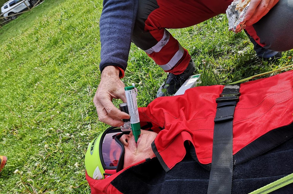 Urgentno reševanje: Nad bolečino z zeleno piščaljo (foto: Arhiv Grzs)