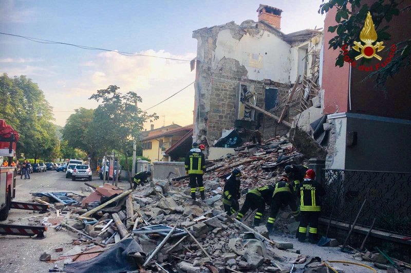 Gorica: Eksplozija v stanovanjski hiši terjala tri življenja, med njimi Slovenec (foto: Vigili del Fuoco)