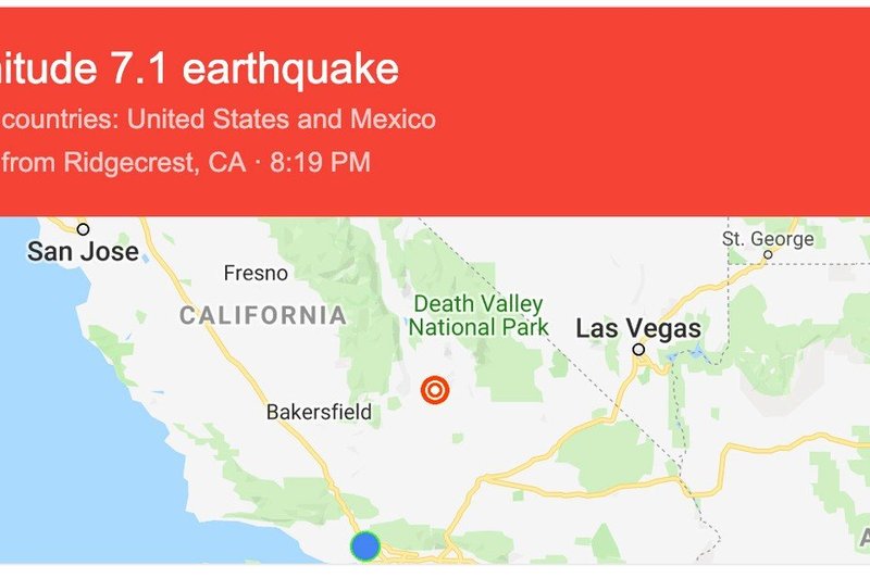 Kalifornija se je znova tresla, tokrat z magnitudo 7,1 (foto: profimedia)