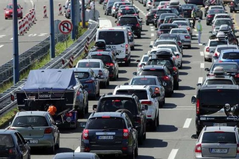 Prometni kolaps v Splitu in okolici (foto: STA)