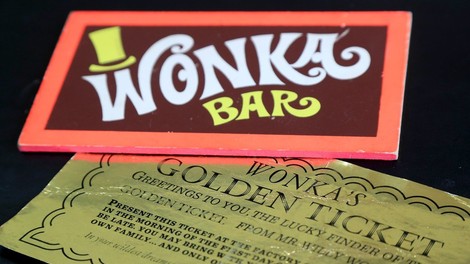 Tablica čokolade Wonka in zlata vstopnica prodani za slabih 16.000 funtov