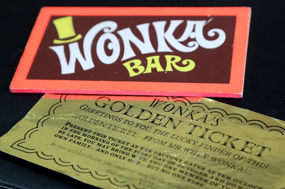 Tablica čokolade Wonka in zlata vstopnica prodani za slabih 16.000 funtov (foto: profimedia)