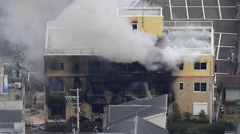 Japonska: Zaradi domnevno podtaknjenega požara več mrtvih v studiu za animacije!