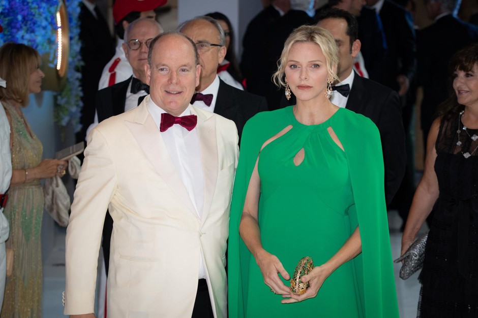 Gostitelja večera, monaški knez Albert II. in njegova soproga princesa Charelene. (foto: Foto: Profimedia Profimedia, Crystal Pictures)