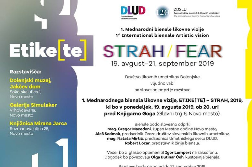 1. Mednarodni bienale likovne vizije  STRAH /FEAR (foto: Promocijski material)