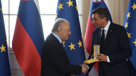 Predsednik republike Borut Pahor je podelil zlati red za zasluge maestru Zubinu Mehti