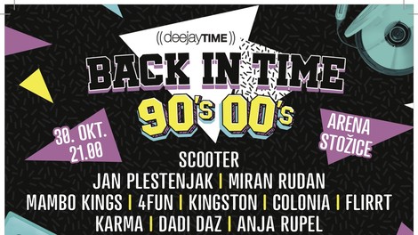 Arena Stožice bo gostila DJT 90's/00 Back In Time!