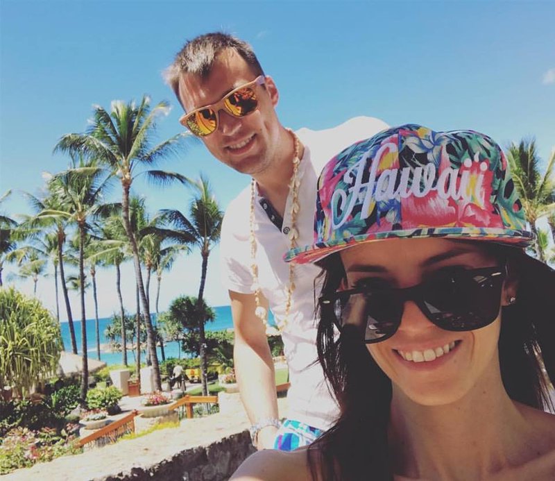 Barbara Ogrinc in Rok Žlindra znova uživata na rajskih Havajih (foto: Facebook profil Ansambel Roka Žlindre)