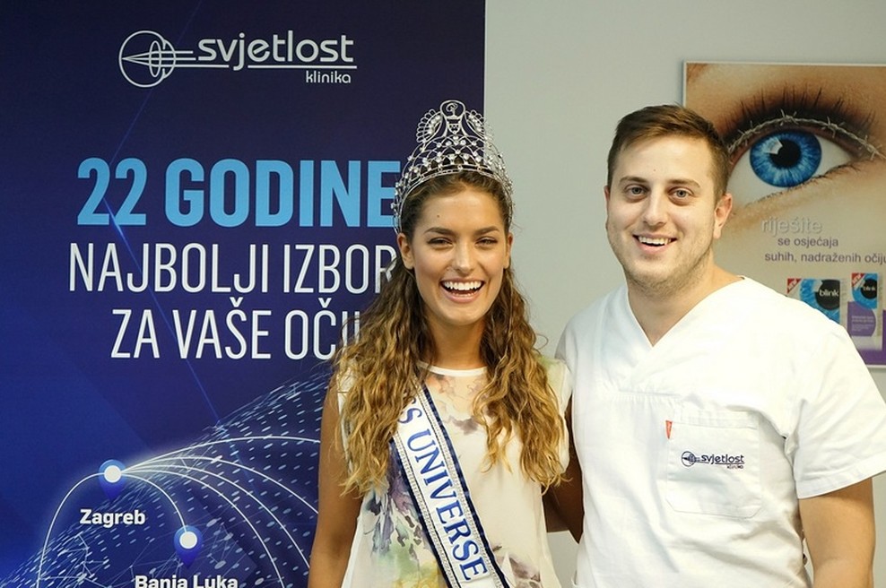 Hrvaški Miss Universe dioptrijo odpravili v Kliniki Svjetlost (foto: Klinika Svjetlost Press)