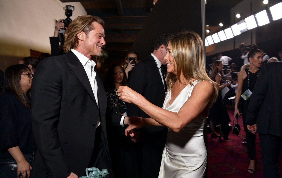 Med Bradom Pittom in Jennifer Aniston znova počilo, zato tudi nista bila skupaj na oskarjih (foto: Profimedia)