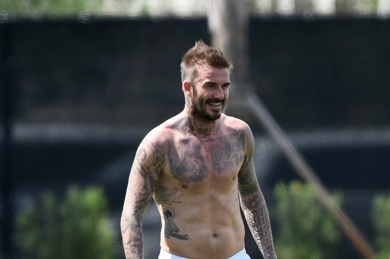 David Beckham pokazal, da ima še vedno izklesano telo (foto: Profimedia)