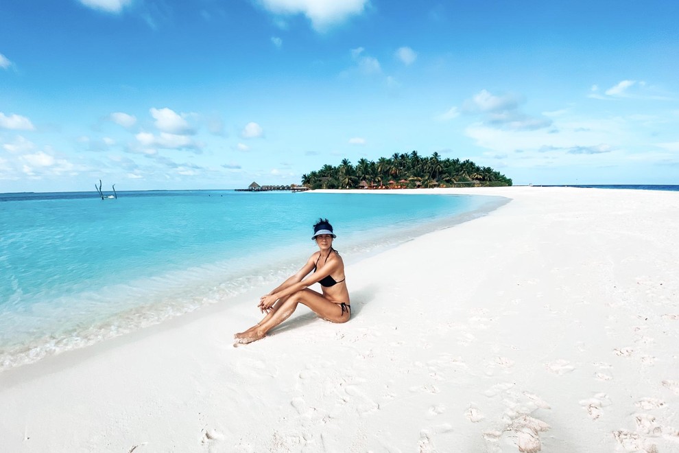 Rajske plaže Maldivov, kjer so počitnikovali pred odhodom na Havaje.