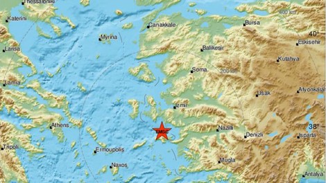 Potres 7. stopnje stresel zahodno obalo Turčije in grških otokov v Egejskem morju