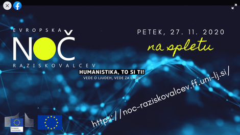 Evropska noč raziskovalcev 2020 z virtualnimi dogodki na temo raziskovanj in inovacij