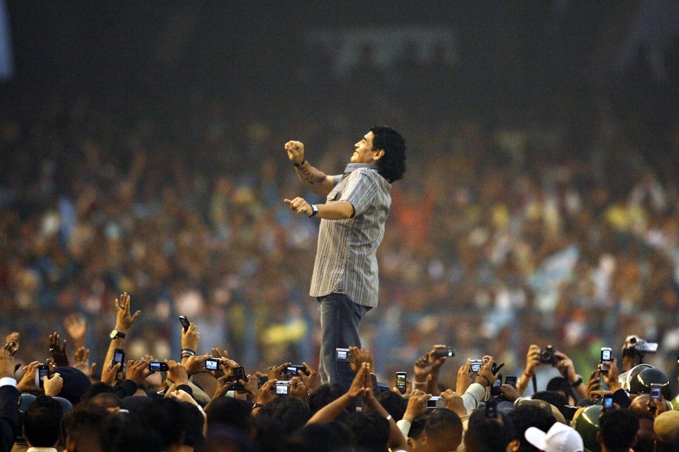 Kjerkoli na svetu, Maradona je bil car. Na stadionu Salt Lake v Kalkuti.