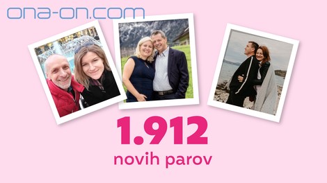 Spletna ljubezen: Na ONA-ON.COM v 2020 kar rekordnih 1.912 novih parov!