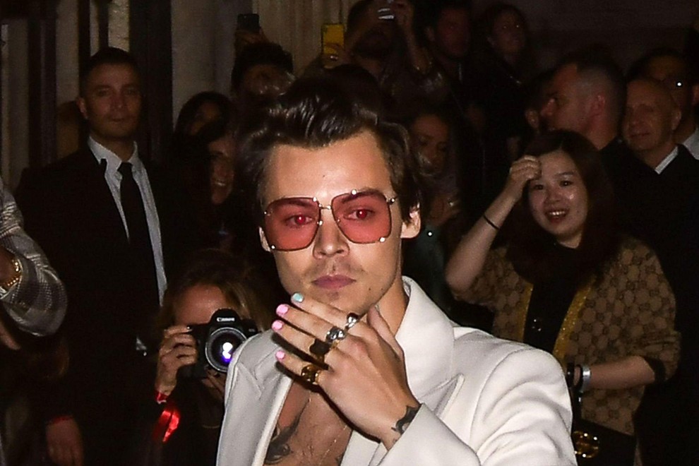 Harry Styles na Gucci šovu v Rimu.