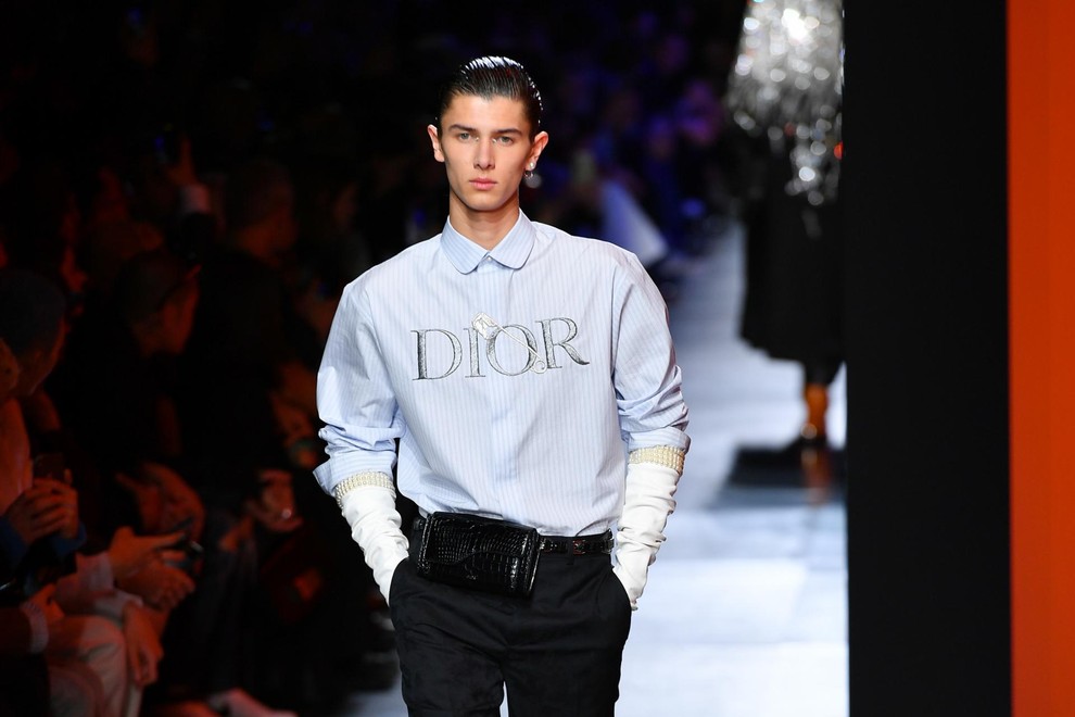 Princ Nikolai na pariškem tednu mode za Dior Homme jesen-zima 2020/21.