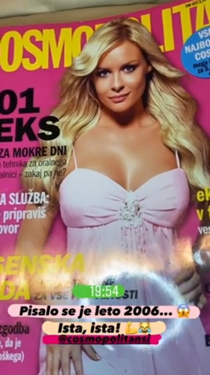 Pohvali pa se lahko, da je bila tudi prva Slovenka, ki je krasila naslovnica slovenskega Cosmopolitana, kjer je bila videti …