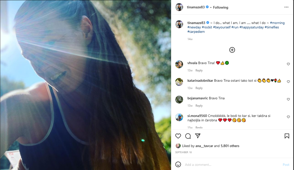 Tini je gibanje pisano na kožo, tako da tudi v toplejših mesecih, ko ni na belih strminah, zgledno skrbi za …