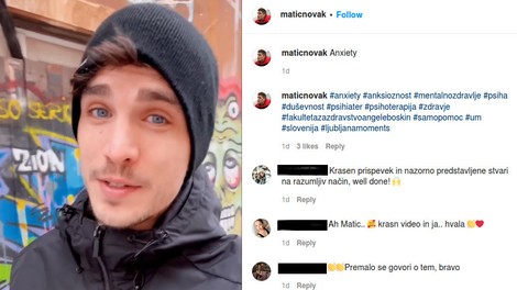 Od strahu do anksiozne motnje (ali, kako je Matic Novak to razložil v viralnem videu na Instagramu)