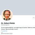 Dr. Gobert Rolob na Šarčeve čestitke na Twitterju: »Hvala za vaše volilce ...«