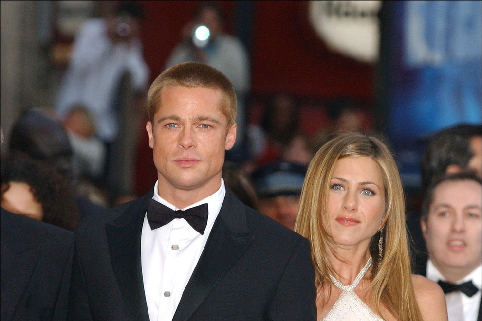 Brad Pitt in Jennifer Aniston.